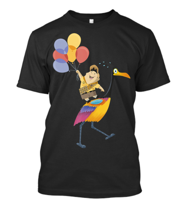 Disney Pixar Up Russell Riding Kevin With Balloons T-Shirt