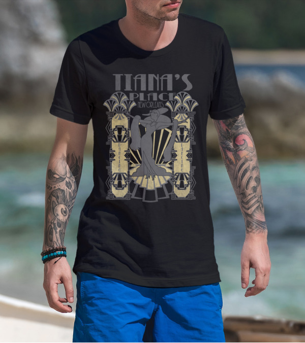 Tiana's Place New Orleans Dancing Art Deco Style Disney Princess And The Frog T-Shirt