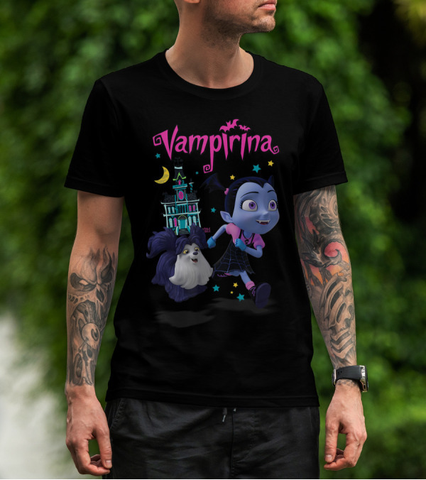 Vampirina And Wolfie Running Adventure At Spooky Haunted House T-Shirt