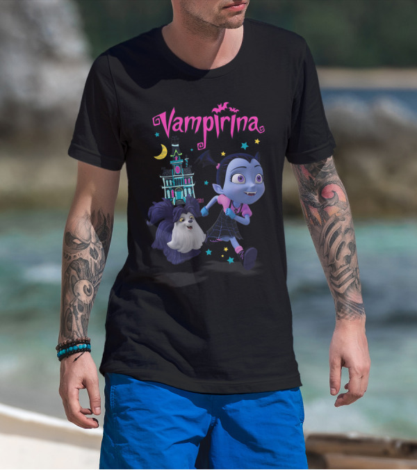 Vampirina And Wolfie Running Adventure At Spooky Haunted House T-Shirt