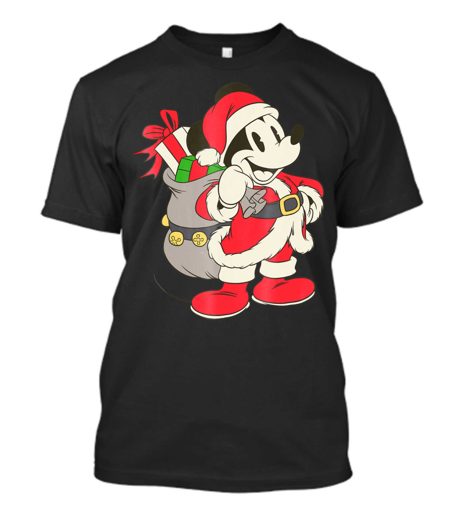 Disney Vintage Santa Mickey Mouse Holiday Fun T-Shirt