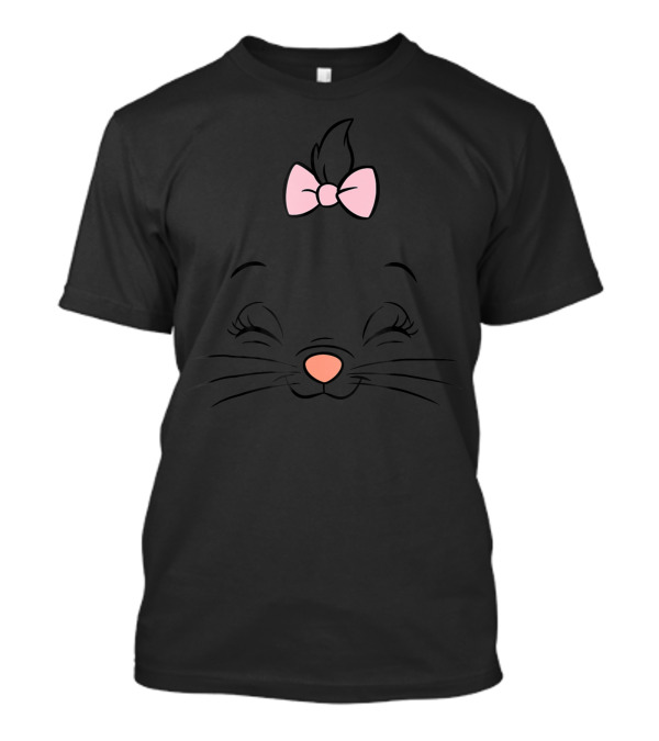 Disney The Aristocat Marie Face Cute Pink Bow Whiskers T-Shirt