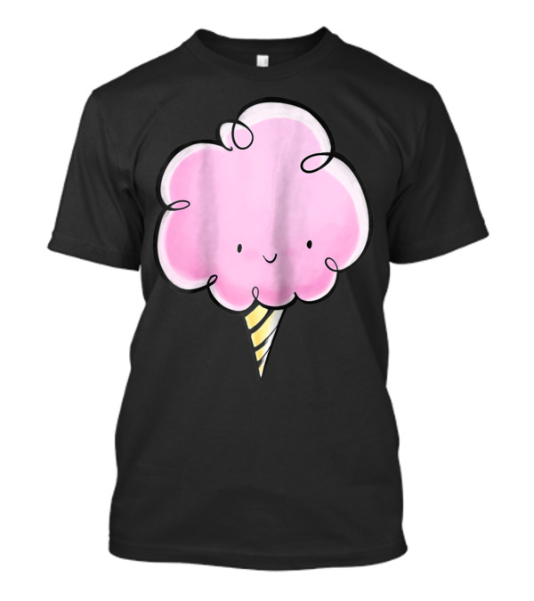 Foxcove Adorable Smiling Pink Cotton Candy Cone T-Shirt