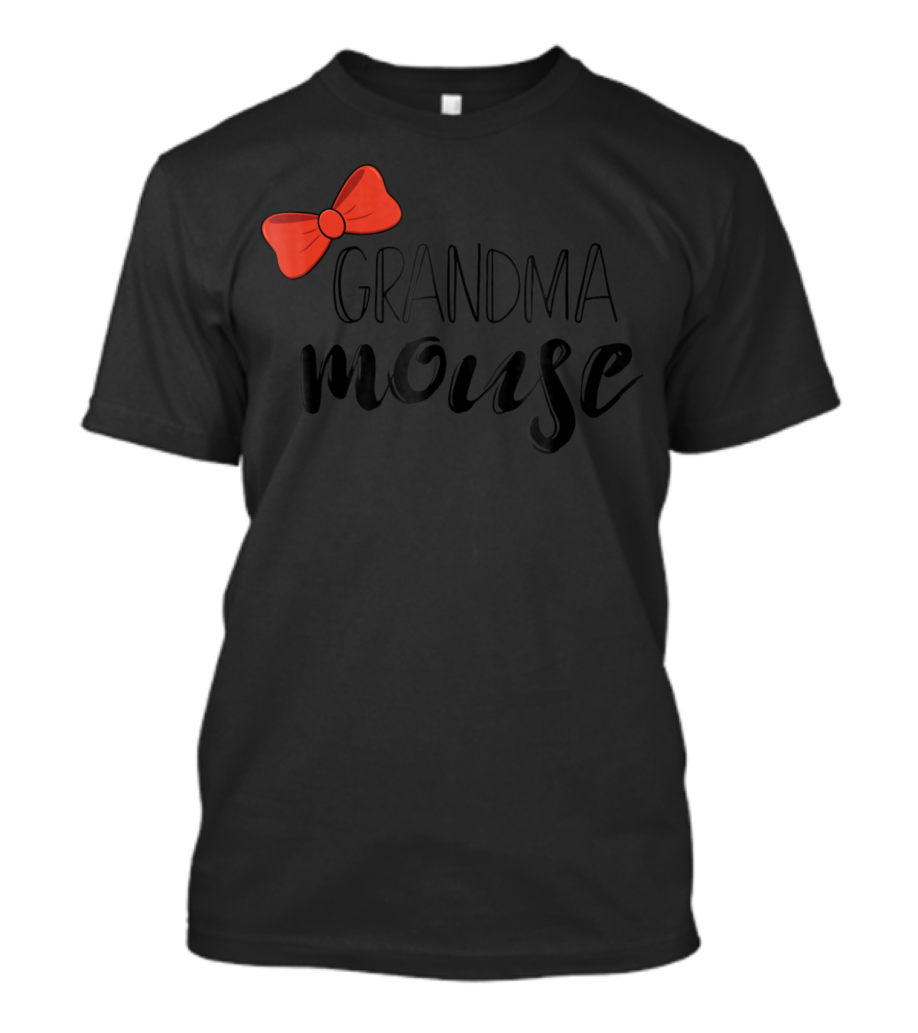 Grandma Mouse Vacation Family Red Bow T-Shirt