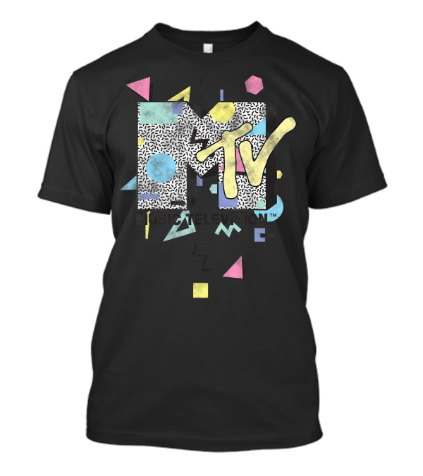 MTV Music Television 80s Retro Geometric Shapes T-Shirt