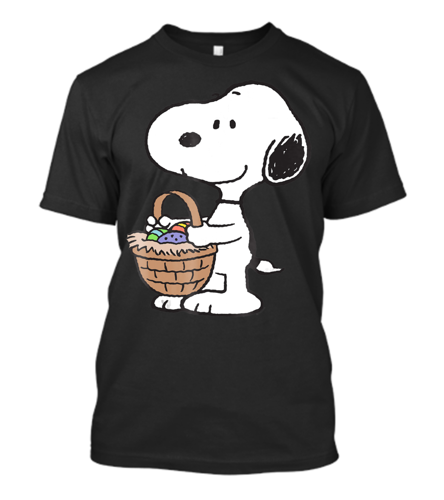 Peanuts Snoopy Holding Easter Basket With Eggs 8X T-Shirt