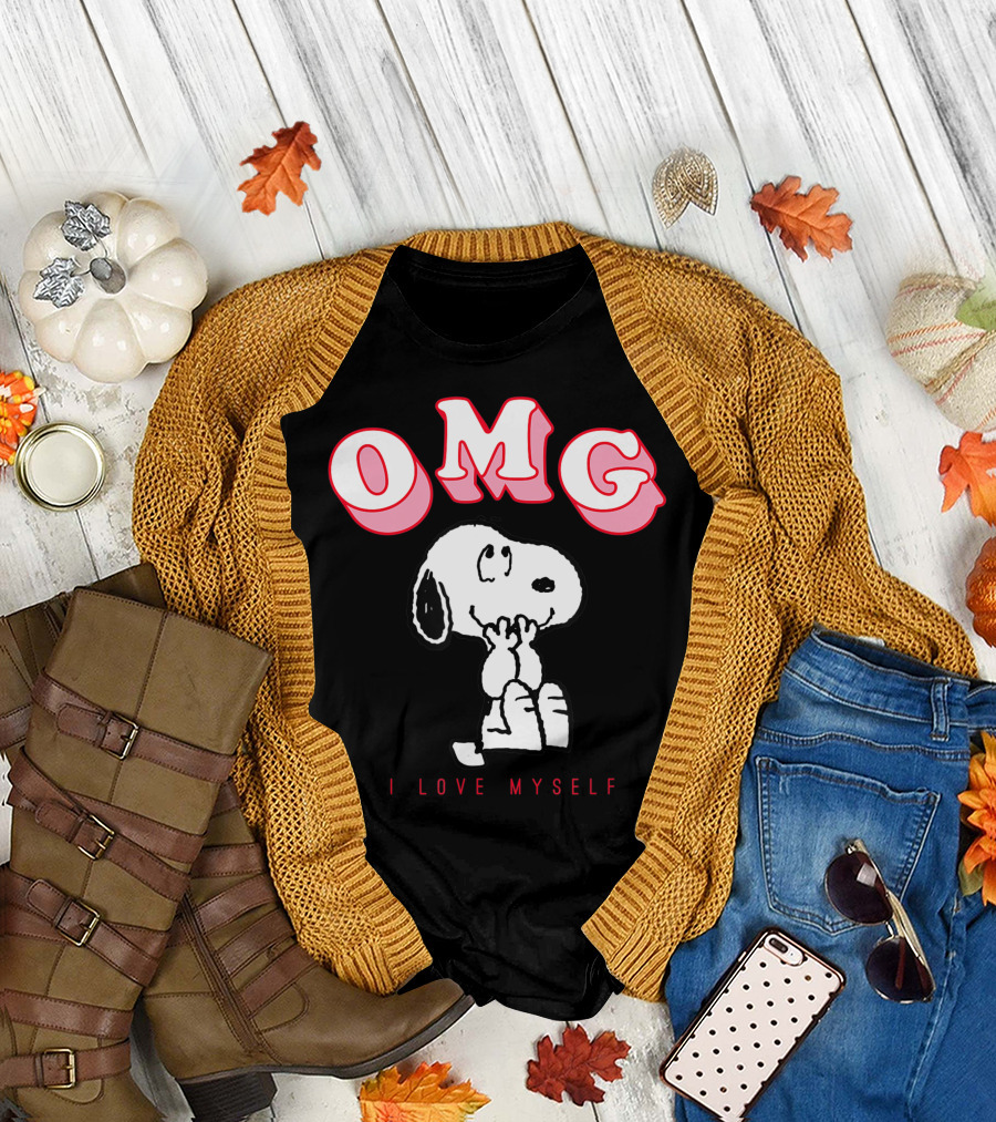 OMG Peanuts Snoopy I Love Myself Valentine T-Shirt
