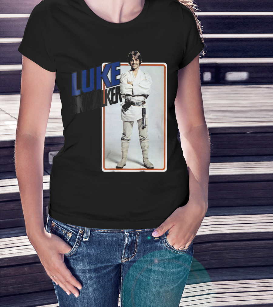 Star Wars Luke Skywalker Smiling Jedi Robe Photo Card T-Shirt