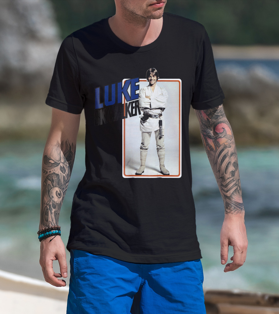 Star Wars Luke Skywalker Smiling Jedi Robe Photo Card T-Shirt