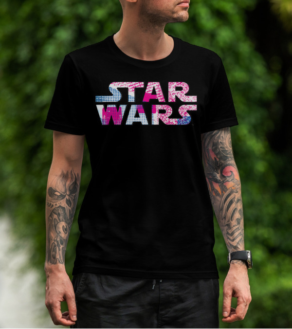 Star Wars Pink Blue Halftone T-Shirt