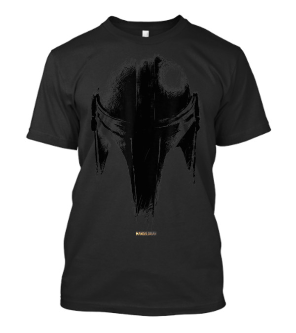 The Mandalorian Dark Helmet Sketched Star Wars Mandalorian T-Shirt