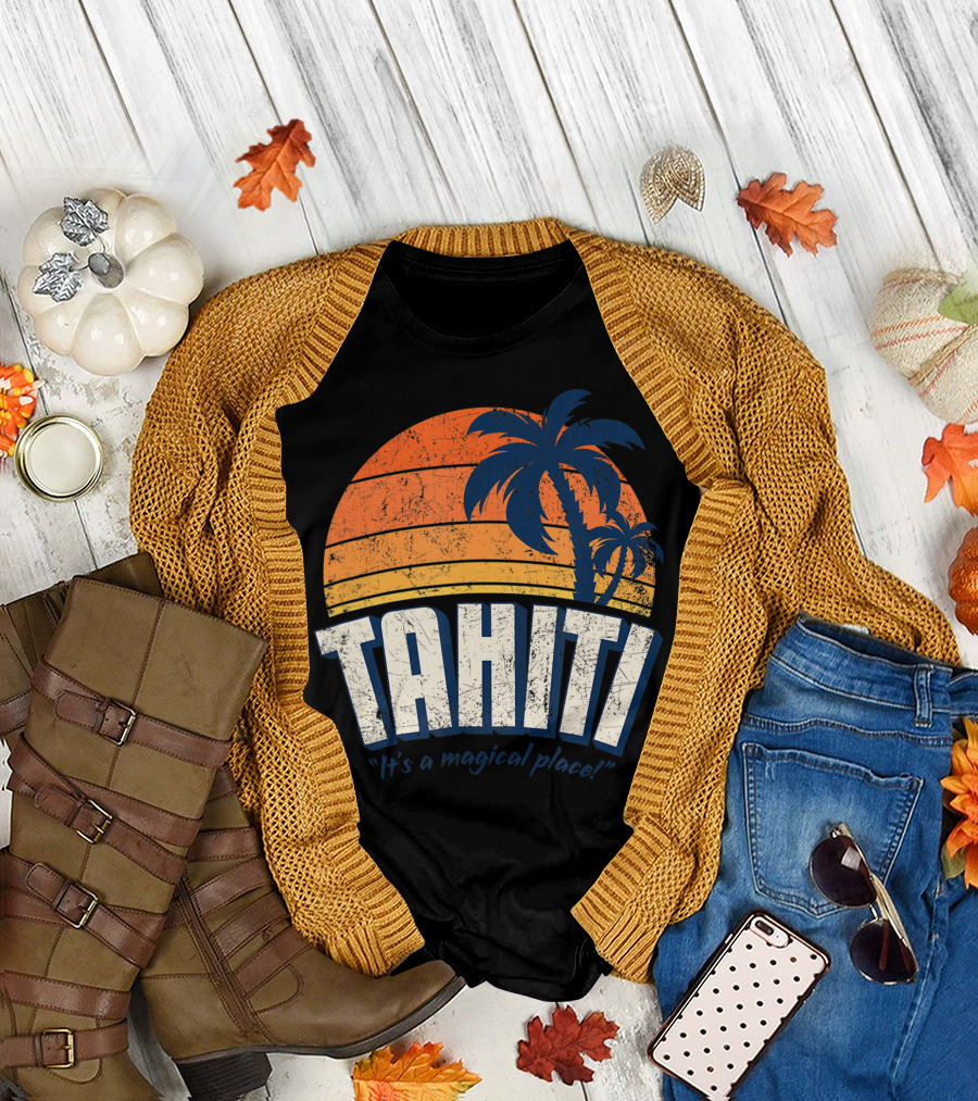 Marvel Agents Of SHIELD Tahiti It's a Magical Place Sunset Palm Trees T-Shirt