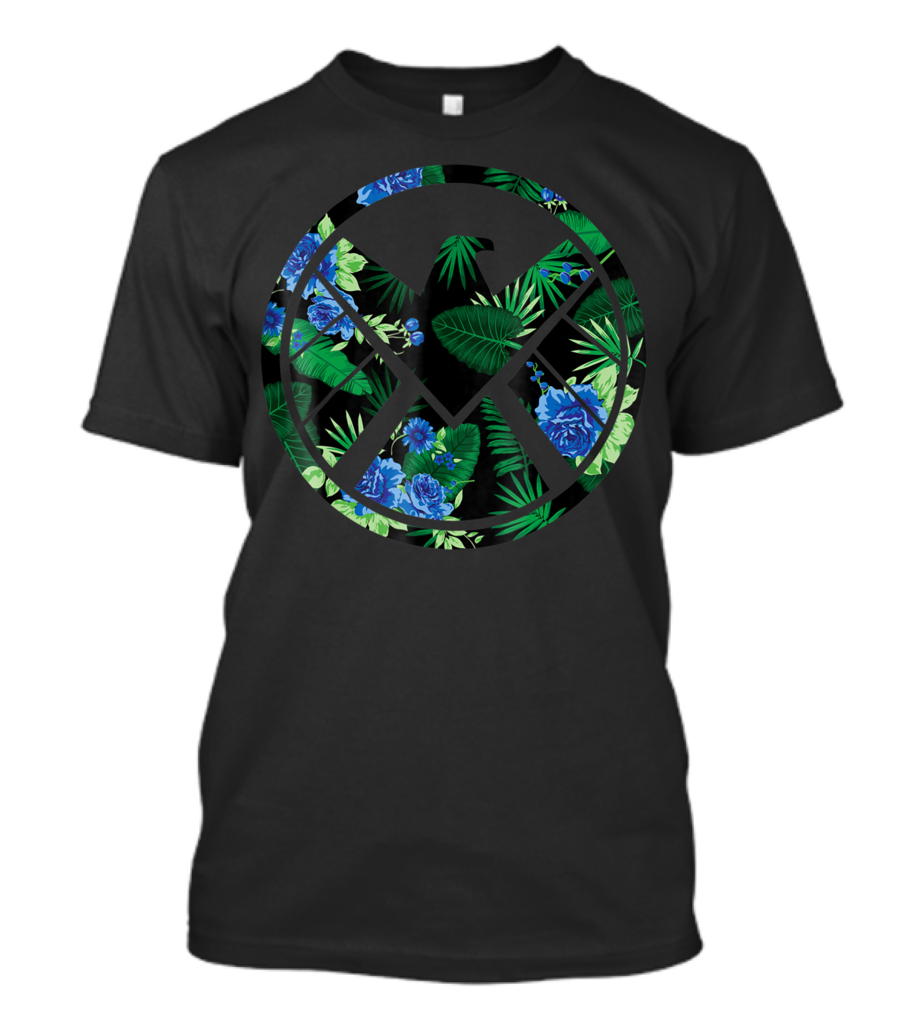 Marvel Agents Of Shield Paradise Icon Floral Shield T-Shirt