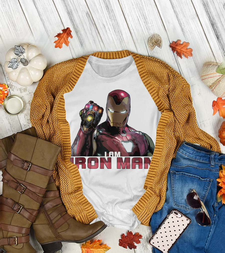 I Am Iron Man Avengers Endgame Movie Marvel T-Shirt