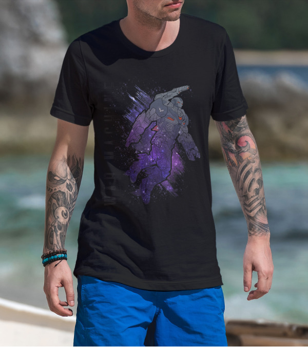 Marvel Avengers Endgame War Machine Galaxy Paint Cosmic Armor Display T-Shirt