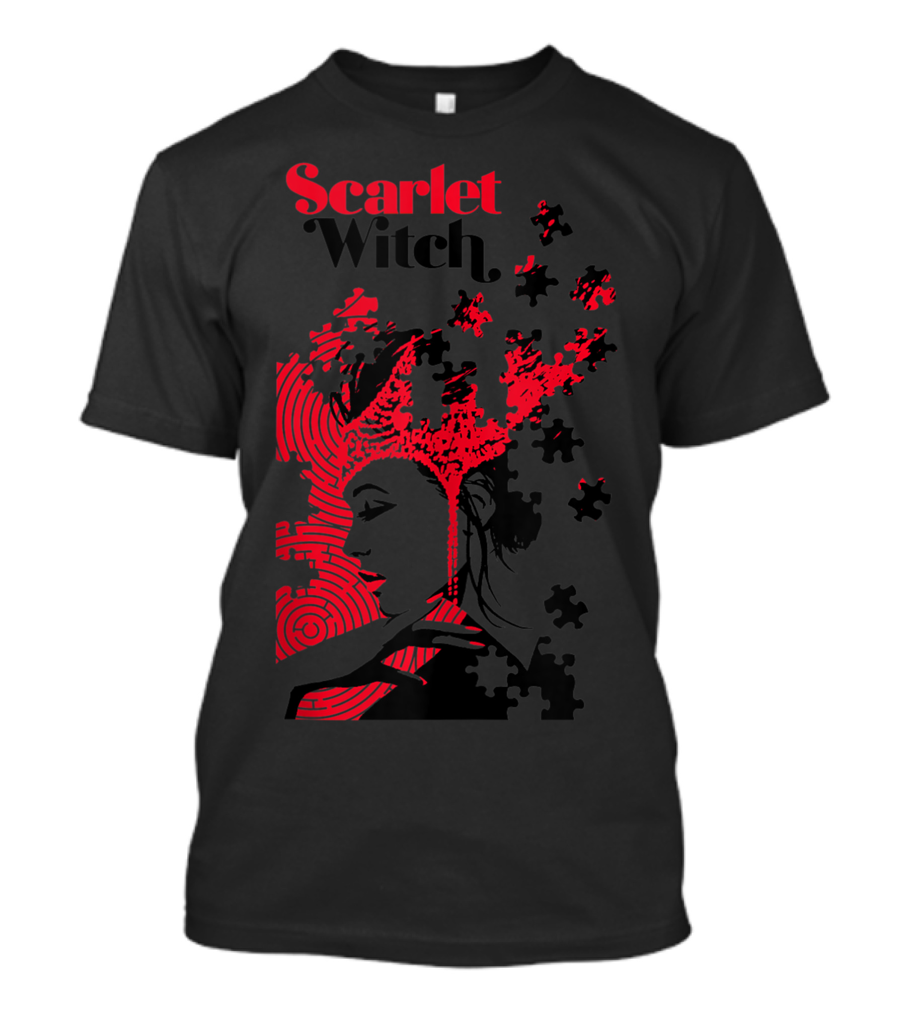 Scarlet Witch Wanda Maximoff Marvel Avengers Puzzle Elements T-Shirt