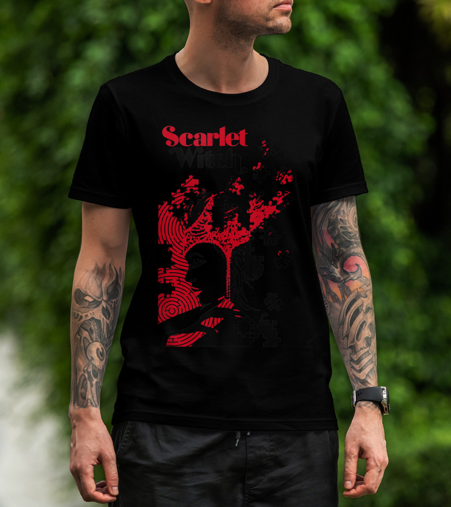 Scarlet Witch Wanda Maximoff Marvel Avengers Puzzle Elements T-Shirt