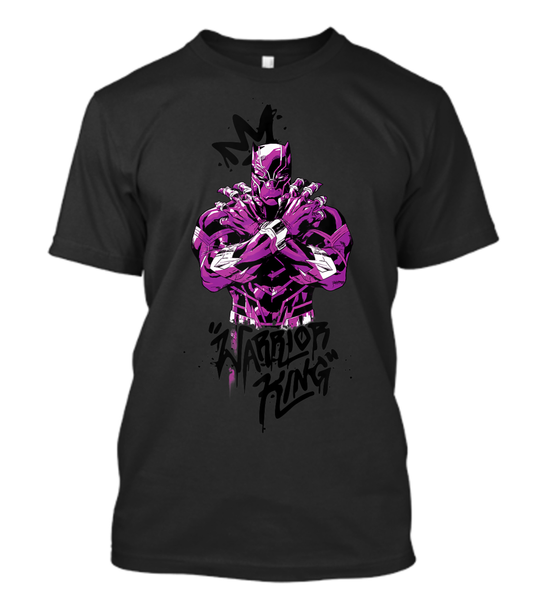 Marvel Black Panther Warrior King Graffiti Art Vibrant T-Shirt