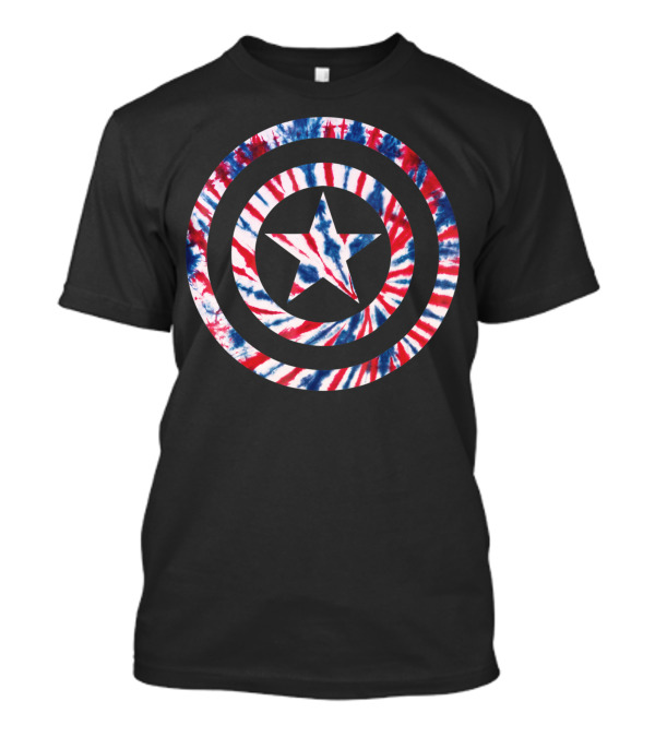 Marvel Captain America Tie Dye Shield Star T-Shirt