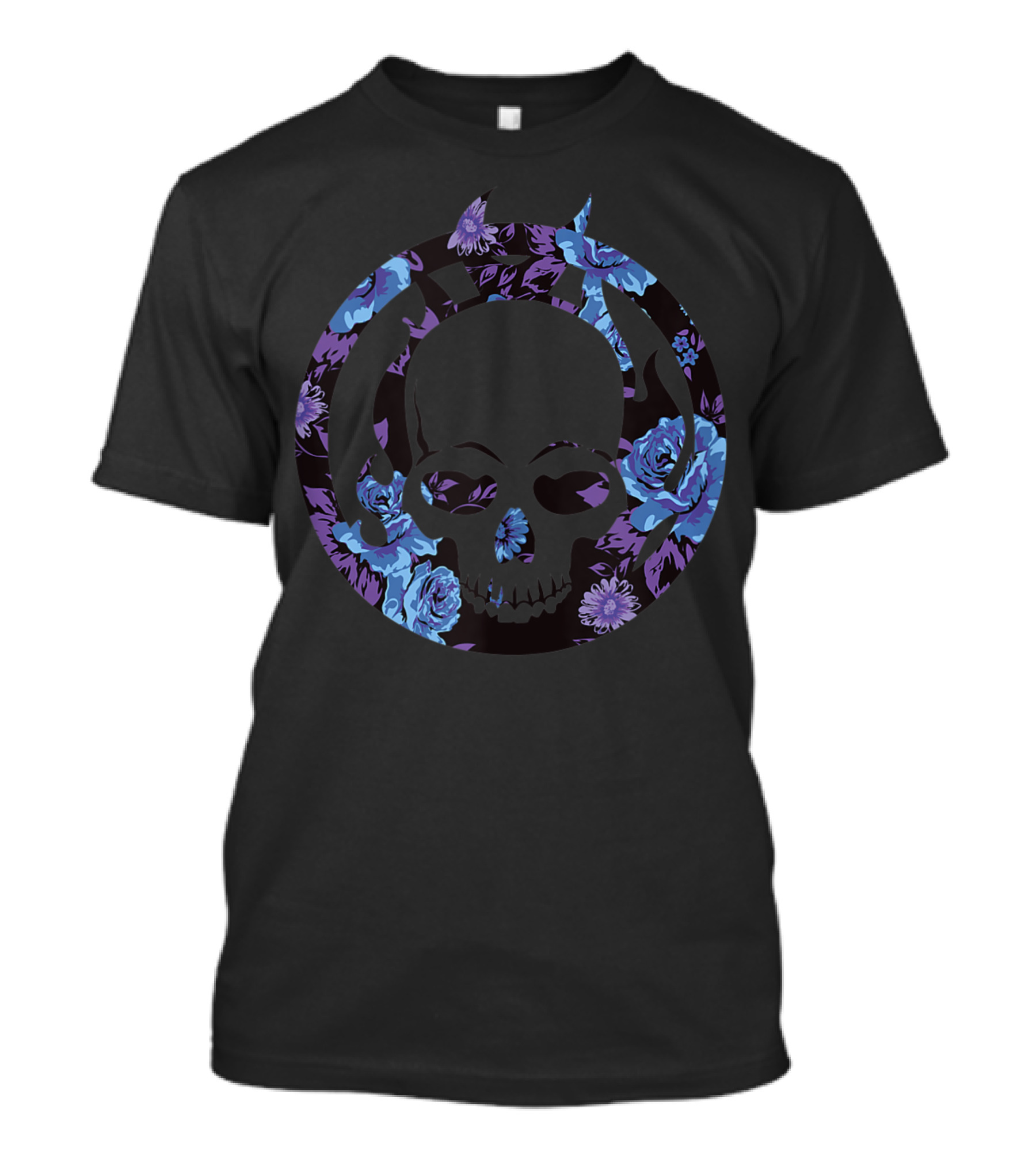 Marvel Ghost Rider Floral Flame Skull T-Shirt