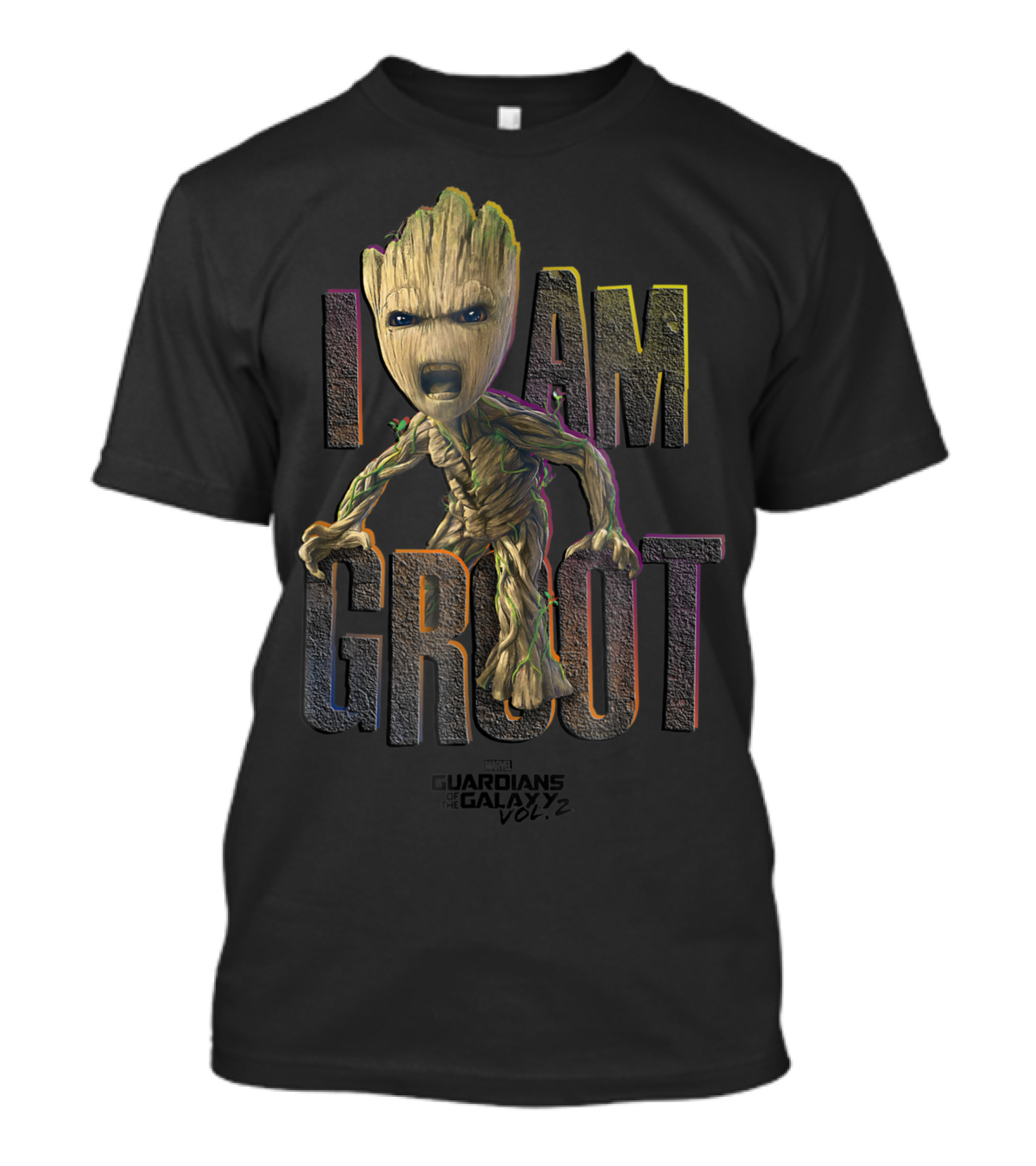 Guardians Of The Galaxy Vol. 2 I Am Groot Cute Angry Character T-Shirt