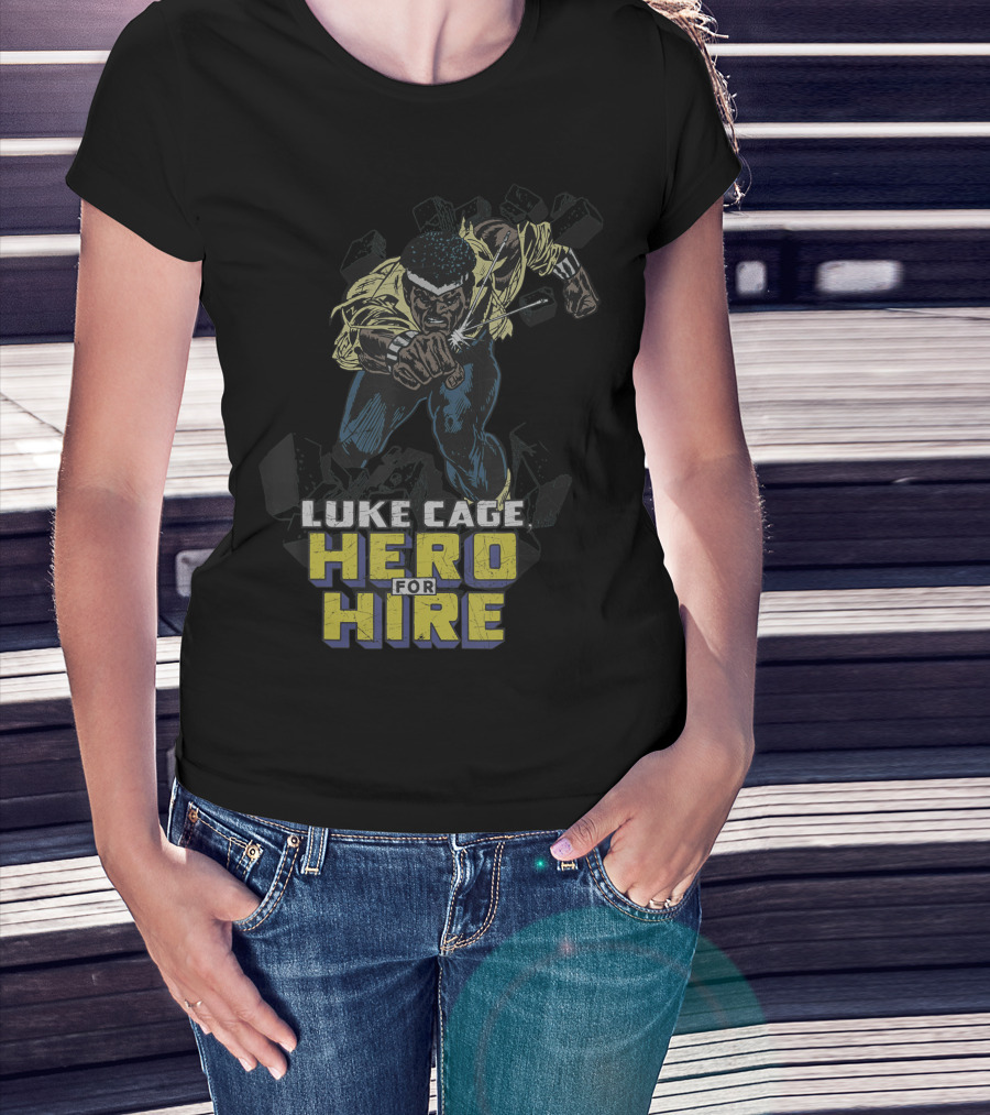 Luke Cage Hero For Hire Marvel Superhero Comic T-Shirt