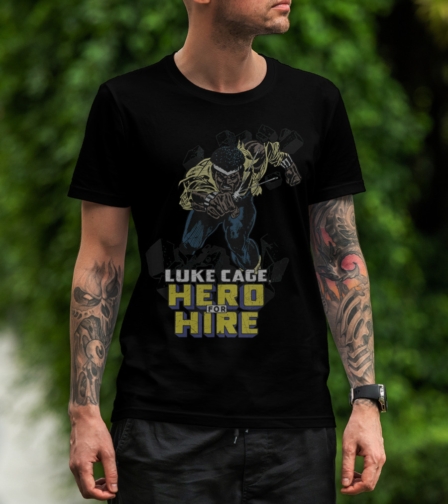 Luke Cage Hero For Hire Marvel Superhero Comic T-Shirt