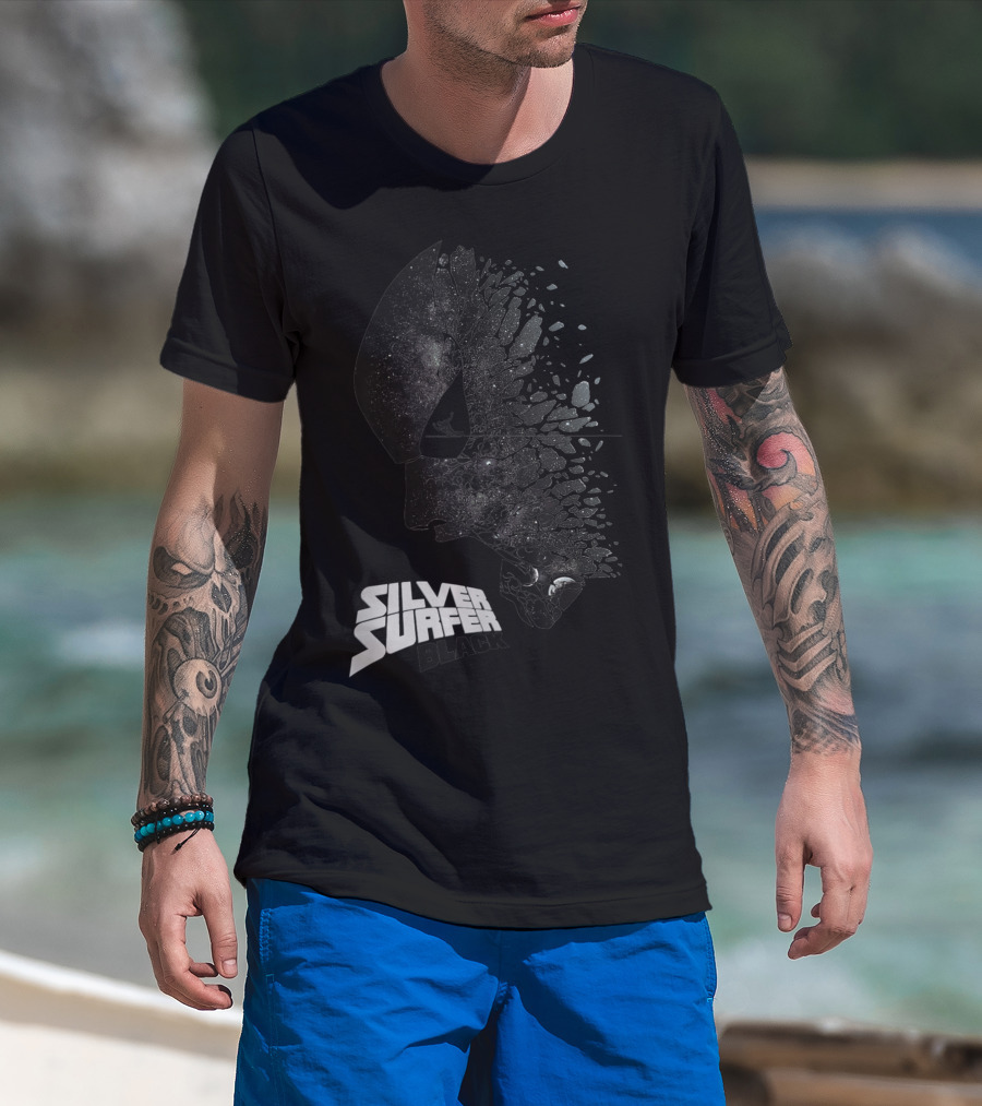 Marvel Silver Surfer Black Cosmic Silhouette Norrin Radd T-Shirt