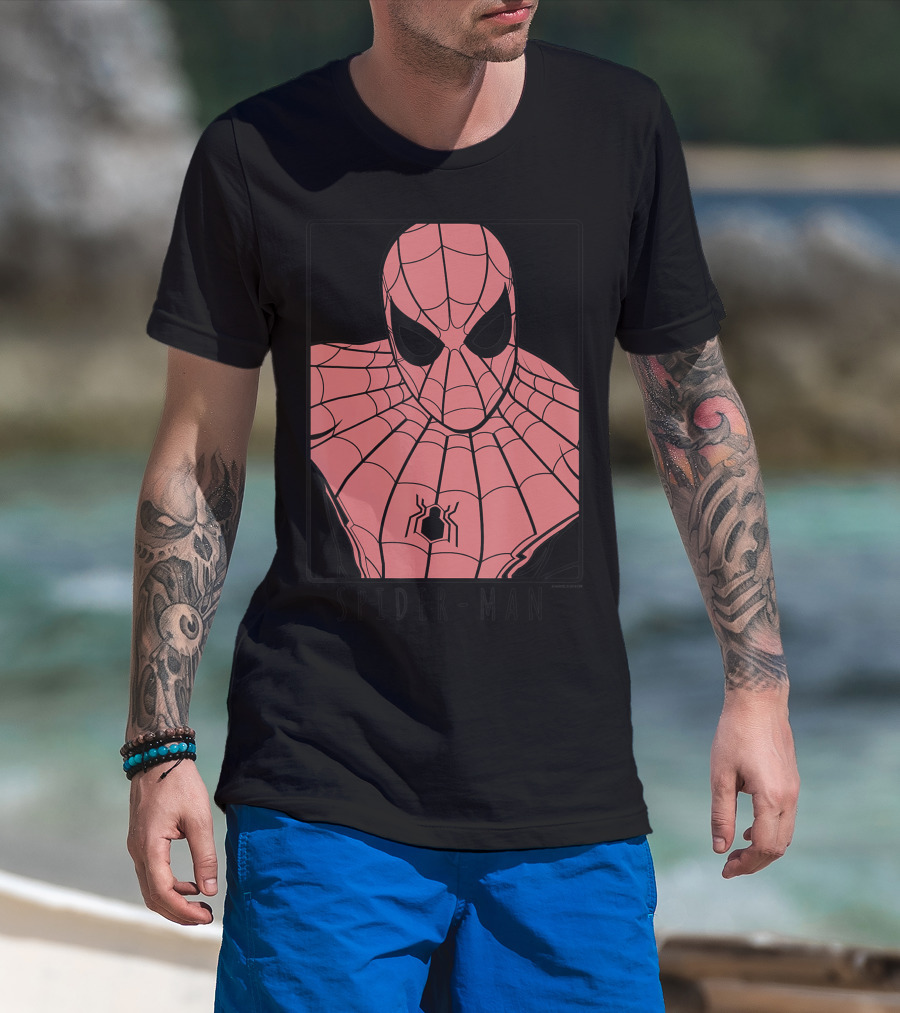 Spider Man Far From Home Ornate Masked Hero Marvel T-Shirt