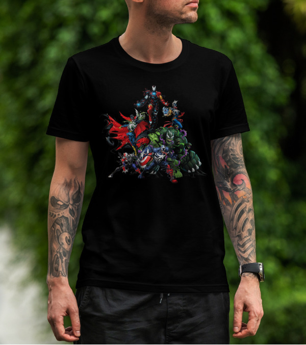 Marvel Spider Man Maximum Venomized Avengers Heroes Assemble T-Shirt