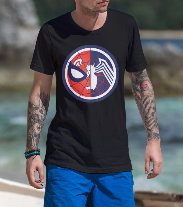 Marvel Spider Man Venom Split Face Logo Maximum Venom T-Shirt