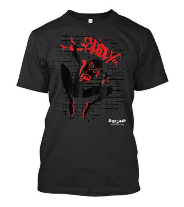 Spidey Marvel Spider-Man Into The Spider-Verse Graffiti On Brick Wall T-Shirt