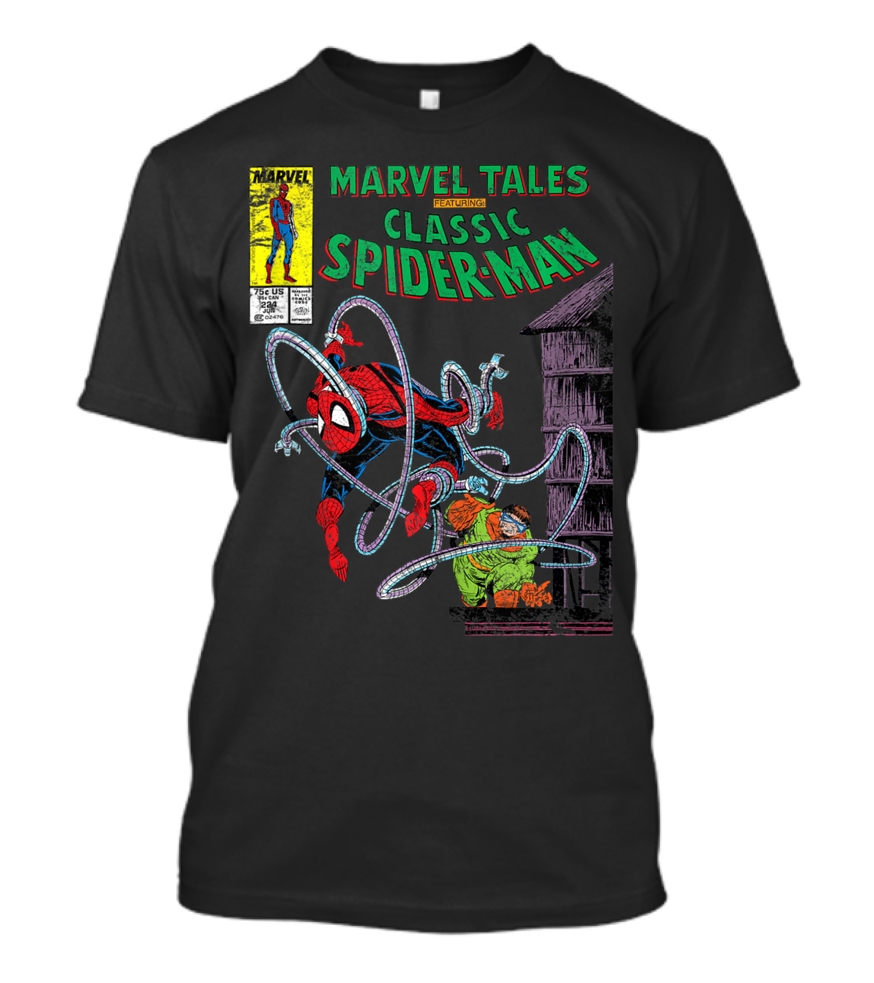 Marvel Tales Featuring Classic Spider-Man Vs Doctor Octopus Vintage Comic Cover T-Shirt