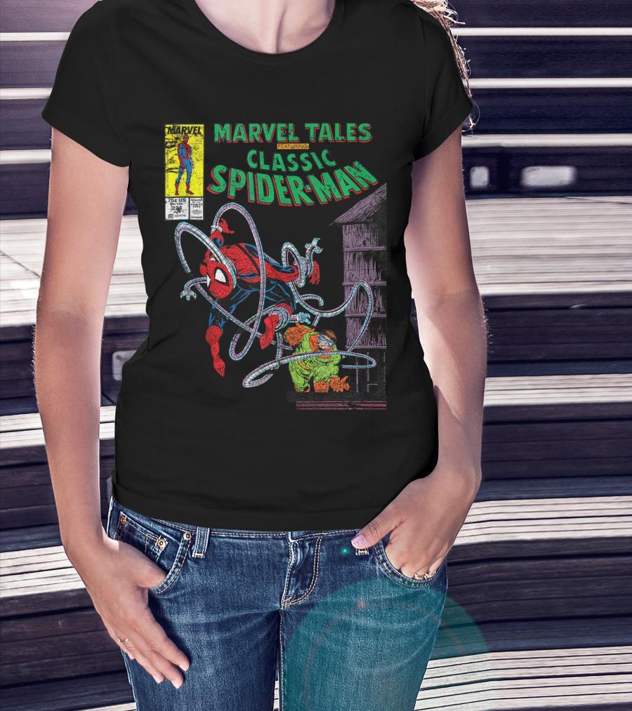 Marvel Tales Featuring Classic Spider-Man Vs Doctor Octopus Vintage Comic Cover T-Shirt