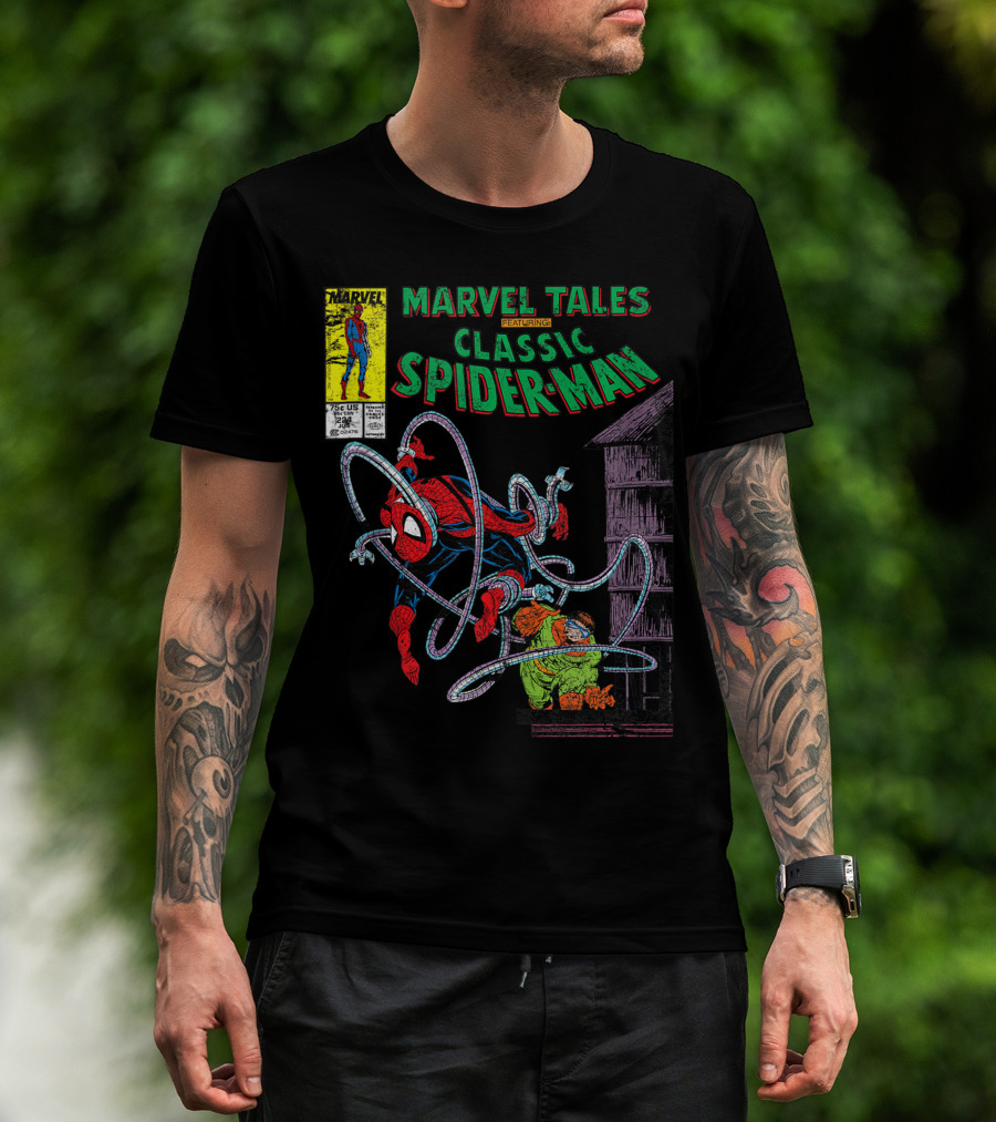 Marvel Tales Featuring Classic Spider-Man Vs Doctor Octopus Vintage Comic Cover T-Shirt