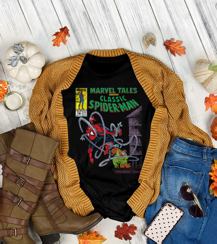 Marvel Tales Featuring Classic Spider-Man Vs Doctor Octopus Vintage Comic Cover T-Shirt