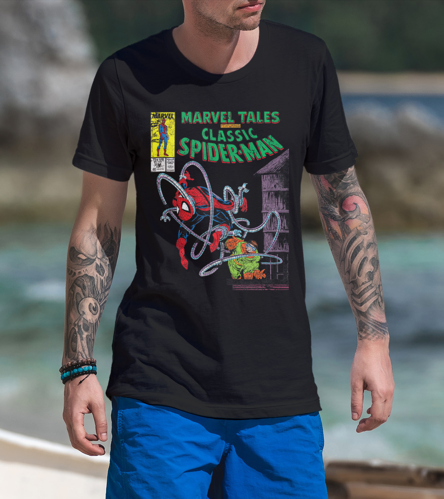 Marvel Tales Featuring Classic Spider-Man Vs Doctor Octopus Vintage Comic Cover T-Shirt