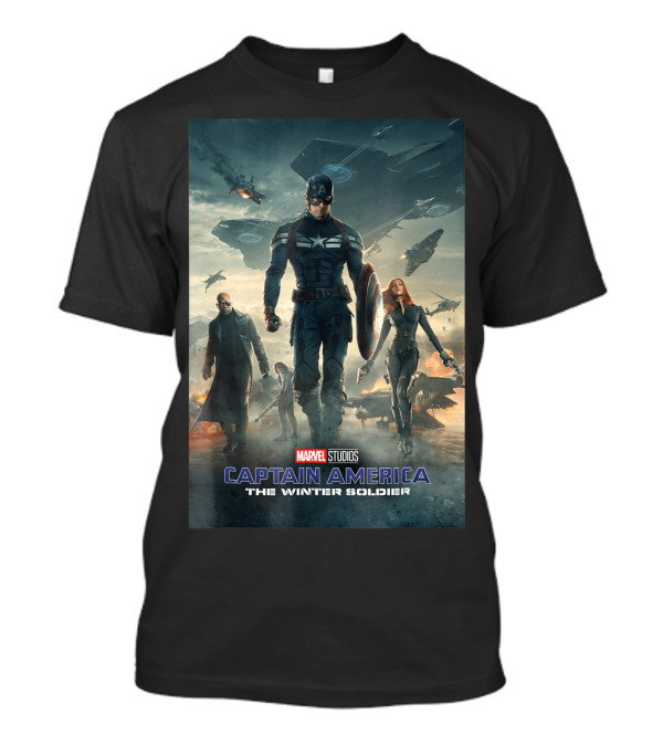 Marvel Studios Captain America The Winter Soldier Heroic Team Scene T-Shirt