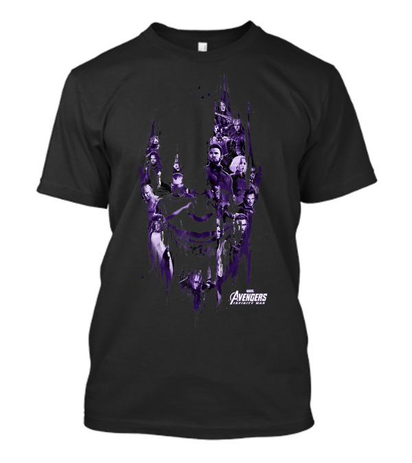 Marvel Avengers Infinity War Thanos Purple Hue Character Head Shot Fill T-Shirt