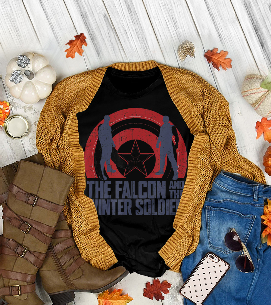 Marvel The Falcon And The Winter Soldier Captain America Shield Star T-Shirt