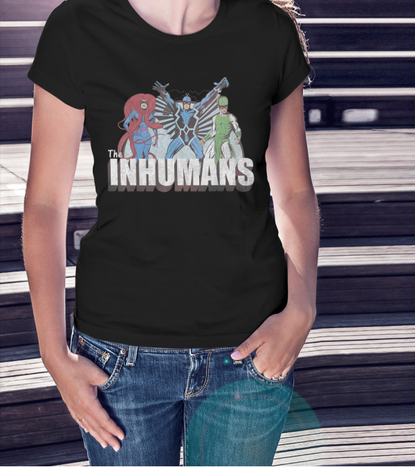 Marvel The Inhumans Medusa Blackbolt Karnak Superhero Trio T-Shirt