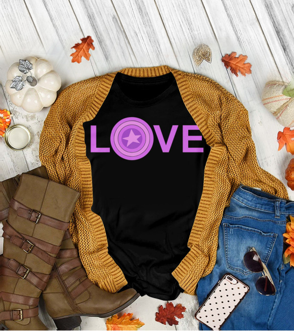 Marvel Valentines Day Captain America Pink Love Shield T-Shirt
