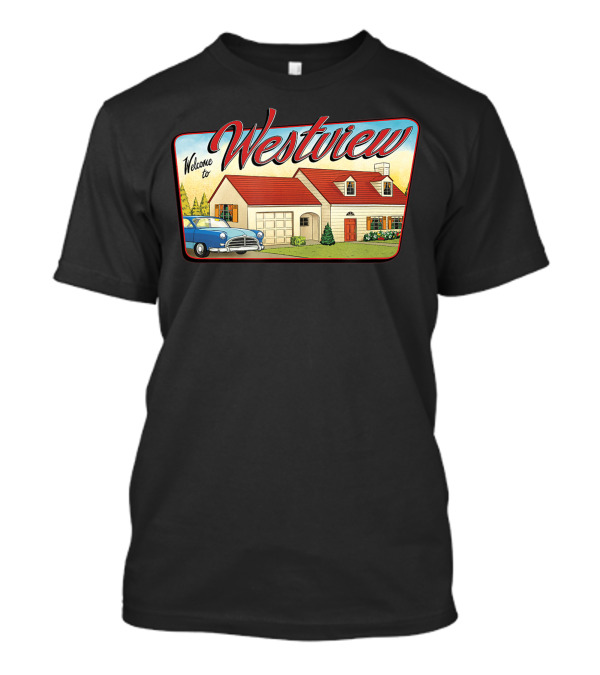 Marvel Wandavision Retro Welcome To Westview Scenic T-Shirt
