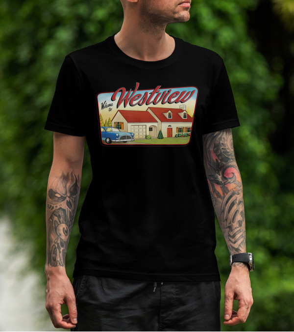 Marvel Wandavision Retro Welcome To Westview Scenic T-Shirt