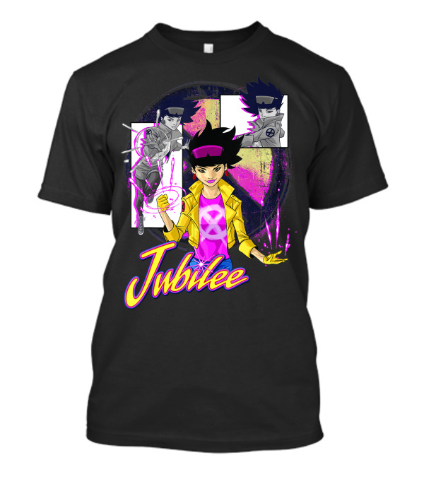 Jubilee Marvel X Men Collage Panel Vibrant T-Shirt