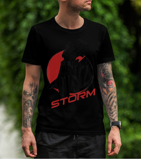 Marvel X Men Storm Stand Alone Profile Red Badge T-Shirt