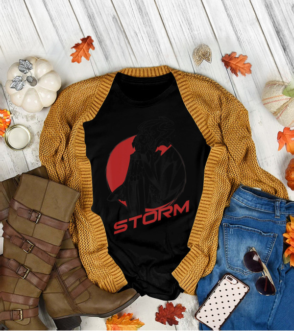 Marvel X Men Storm Stand Alone Profile Red Badge T-Shirt