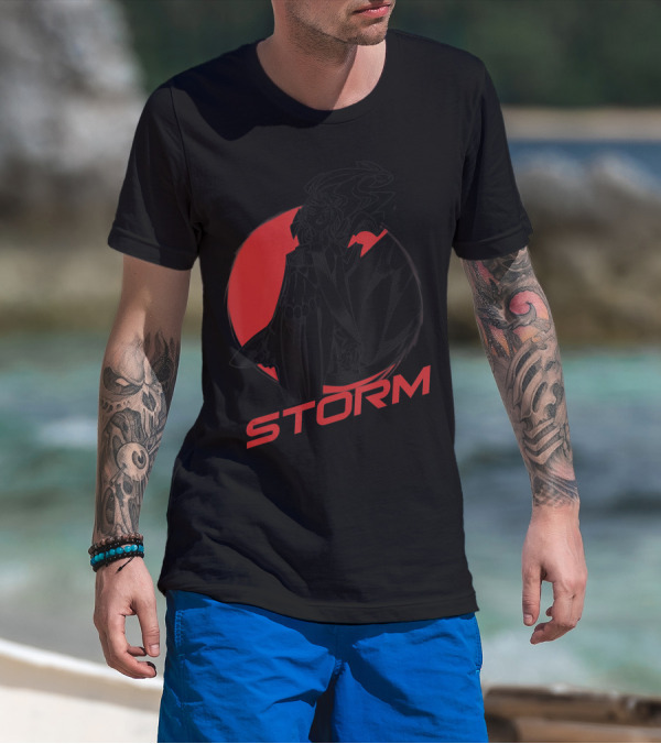 Marvel X Men Storm Stand Alone Profile Red Badge T-Shirt