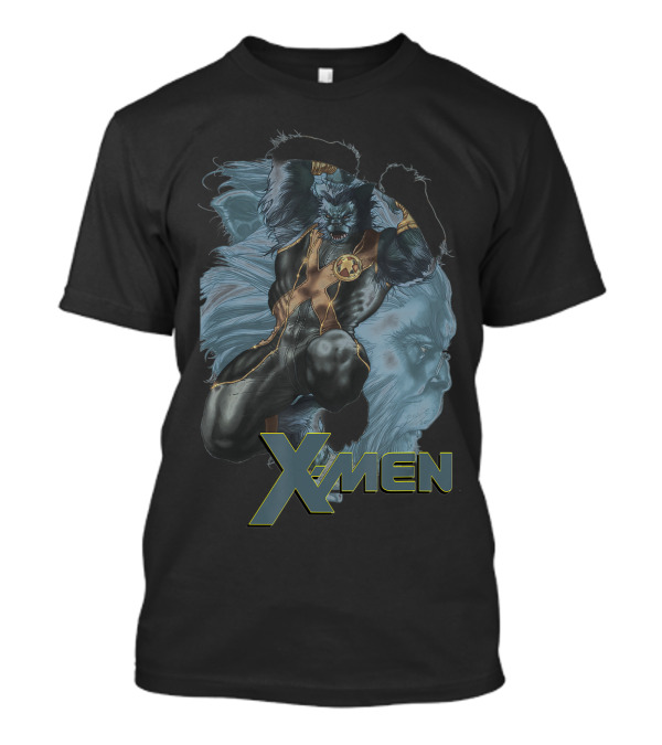 Marvel X Men Beast Double Exposure Mutant Hero Iconic Character T-Shirt