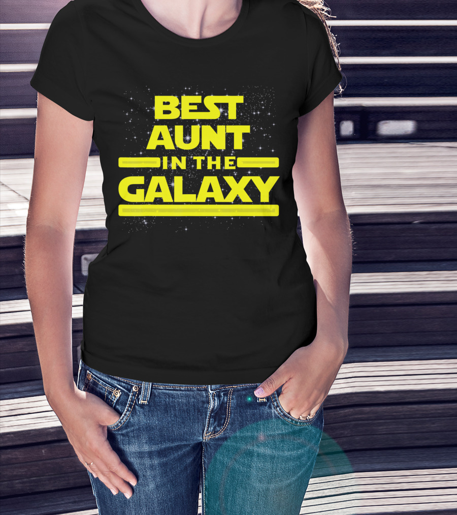 Best Aunt In The Galaxy Star Auntie T-Shirt
